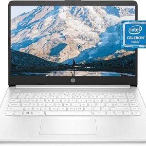 HP 14 Laptop, Intel Celeron N4020, 4 GB RAM, 64 GB Storage, 14-inch Micro-edge HD Display, Windows 11 Home, Thin & Portable, 4K Graphics, One Year of Microsoft 365 (14-dq0040nr,...